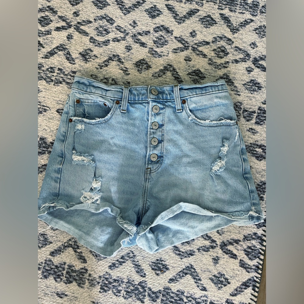 Abercrombie & Fitch Light Blue Denim Shorts